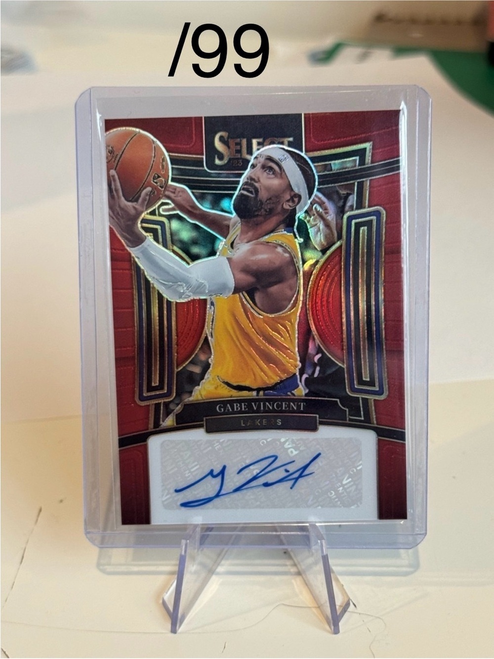 🔥 2023 Panini Select Gabe Vincent Auto Prizm /99 Autograph NBA Card